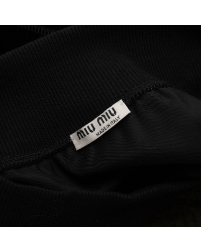 Miu Miu czarny welurowy top