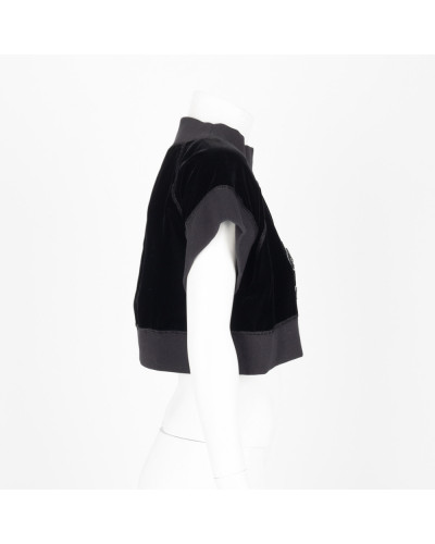 Miu Miu czarny welurowy top