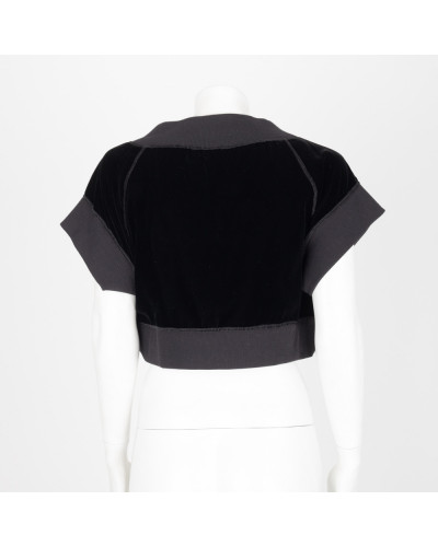 Miu Miu czarny welurowy top