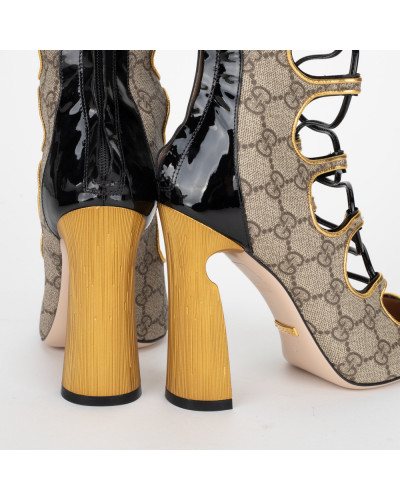 Gucci botki w monogram wysokie