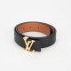 Louis Vuitton Pasek czarny  cienki 85/34