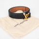 Louis Vuitton Pasek czarny  cienki 85/34