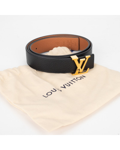 Louis Vuitton Pasek czarny  cienki 85/34