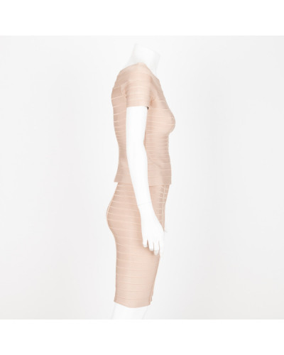 Herve Leger bezowy komplet