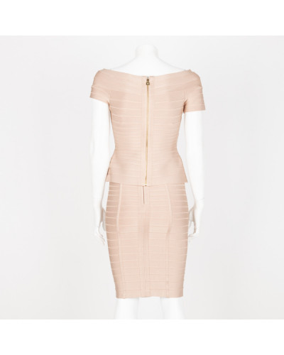 Herve Leger bezowy komplet