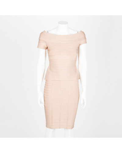 Herve Leger bezowy komplet