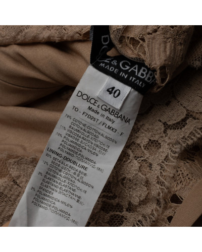 Dolce & Gabbanakremowa koronkowa bluzka