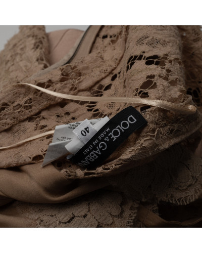 Dolce & Gabbanakremowa koronkowa bluzka