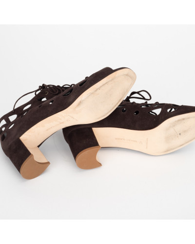 Manolo Blahnik  Sandały brazowe