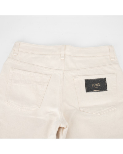 Fendi Jeansy KREMOWE MĘSKIE