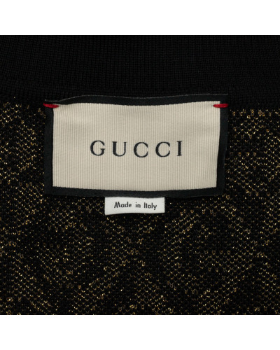 Gucci sweterek czarno złoty