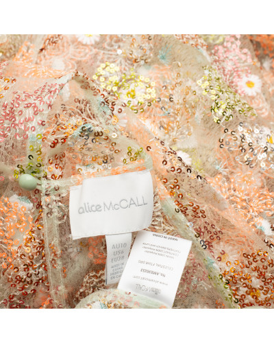 Alice McCall kombinezon  z cekinami i piórami