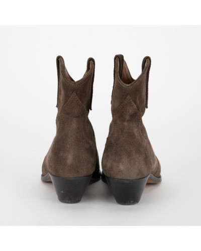 Isabel Marant Buty brązowe botki Dewina