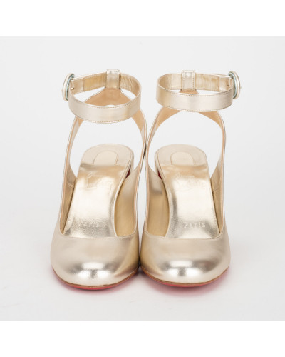 Christian Louboutin złote szpilki