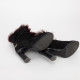 Roger Vivier Bordowe botki z futerkiem 37