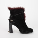 Roger Vivier Botki czarne z futerkiem 40