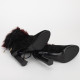 Roger Vivier Botki czarne z futerkiem 40