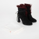 Roger Vivier Botki czarne z futerkiem 40