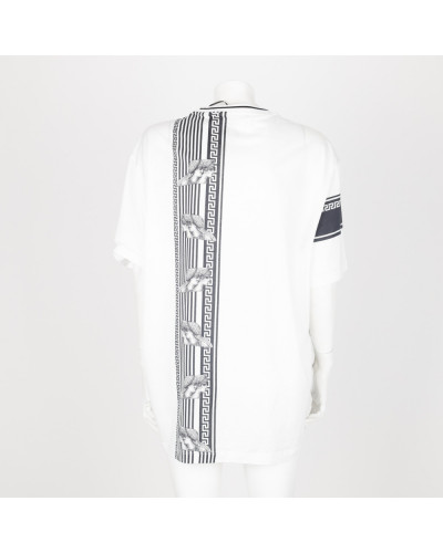 Versace T-shirt z granatowym nadrikiem