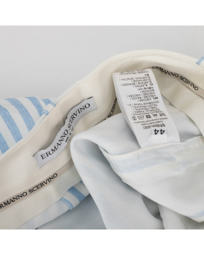 Ermanno Scervino Spodenki w biało-niebieskie paski