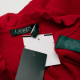 Ralph Lauren Sweter czerwony z falbankami na rekawach