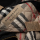 Burberry Kurtka czrna długa pikowana