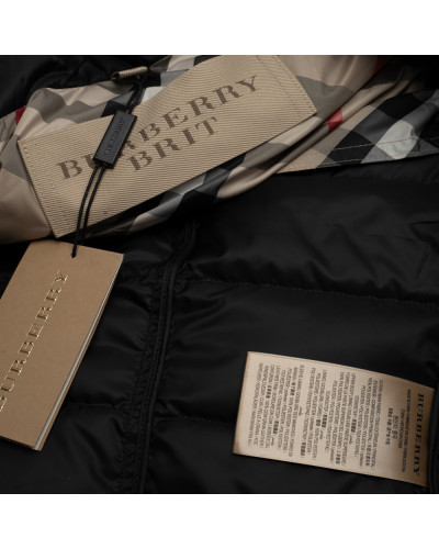 Burberry Kurtka czarna krótka pikowana