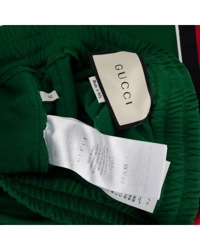 Gucci Ubranie Zielone spodnie z czarno - czerwonym lampasem