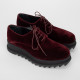 Jil Sander welurowe bordowe loafersy