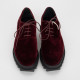 Jil Sander welurowe bordowe loafersy