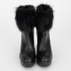 Moncler Kozaki czarne z futerkiem