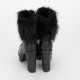 Moncler Kozaki czarne z futerkiem