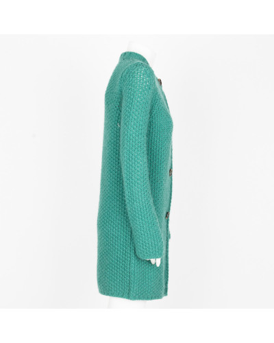 Marella Sweter zielony zapinany