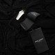 Saint Laurent  Sukienka czrana wieczorowa zgołymi pleacami