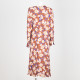 Max Mara Sukienka brazowa w kwiaty