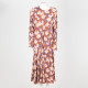 Max Mara Sukienka brazowa w kwiaty