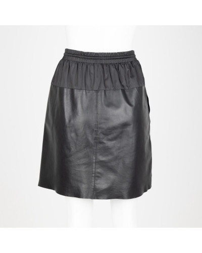 Max Mara Spódnica czrana ze skórą