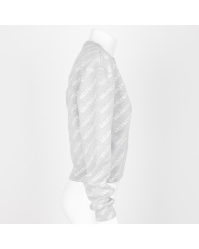 Balenciaga Sweter szary w logo