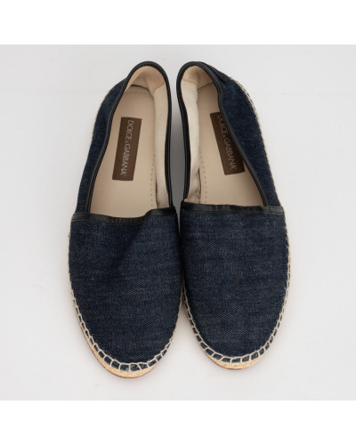 Dolce & Gabbana Buty męskie espadryle jeans