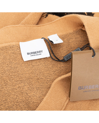 Burberry Sweter beżowy w logo