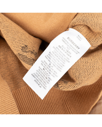 Burberry Sweter beżowy w logo
