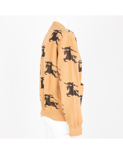 Burberry Sweter beżowy w logo