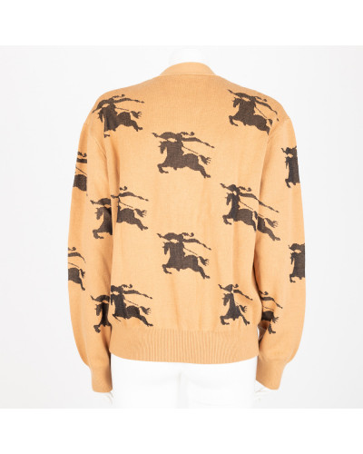 Burberry Sweter beżowy w logo