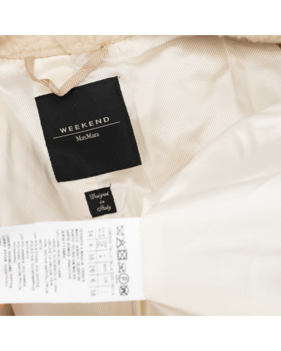 Max Mara weekend futrzana bezowa kurtka