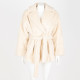 Max Mara weekend futrzana bezowa kurtka