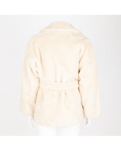 Max Mara weekend futrzana bezowa kurtka