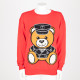Moschino Sweter czerwony z misiem