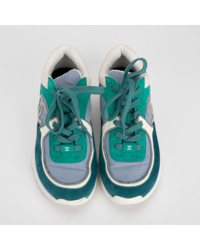 Chanel  Buty sportowe Zielone sneakersy
