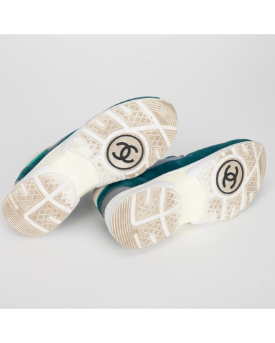 Chanel  Buty sportowe Zielone sneakersy