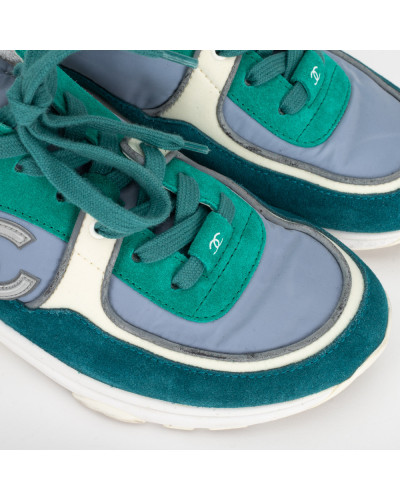 Chanel  Buty sportowe Zielone sneakersy
